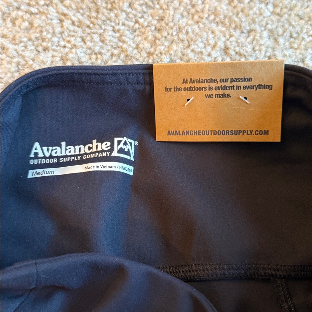 Avalanche high waist compression legging pockets black pants pull on medium - Picture 5 of 8